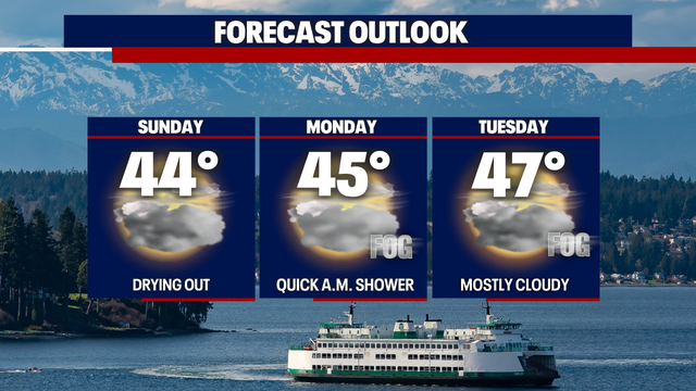 Calmer and drier conditions into next week