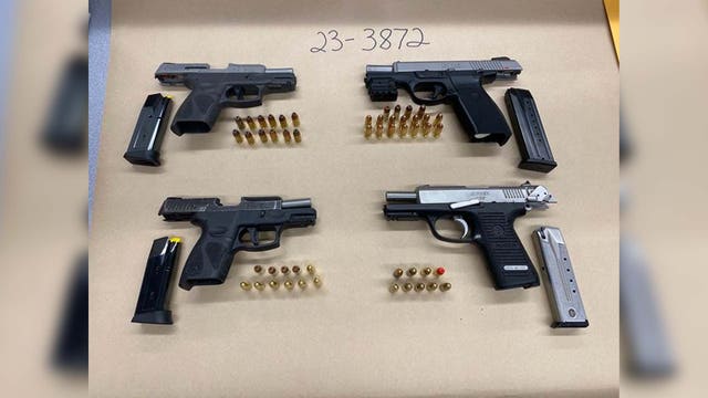 4 arrested driving stolen car, guns seized following pursuit from Seattle to Tukwila