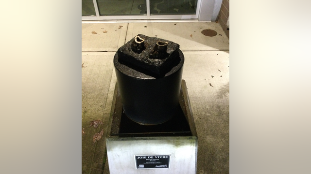 Bronze statue cut down at the ankles, stolen from Auburn community center