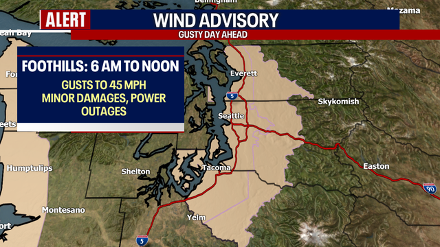 Seattle weather: Gusty, cloudy and rainy Monday on tap
