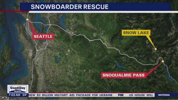 Snowboarder rescued after falling 100 feet in the Snow Lake backcountry