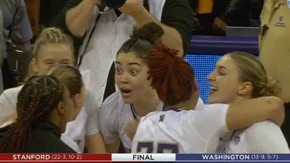 Tina Langley on "Seattle Sports Live" after huge UW women's hoops upset over No. 2 Stanford