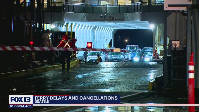 High winds, waves impact Washington State Ferries