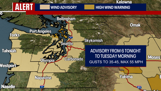 Seattle weather: Significant mountain snow, strong winds