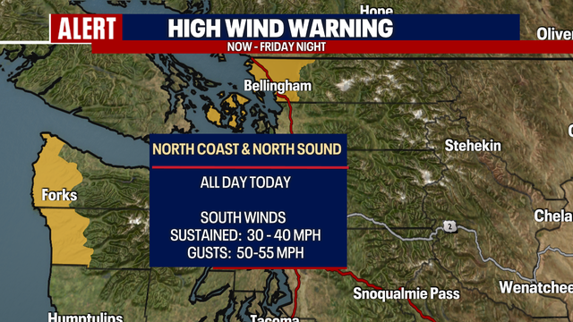 Seattle weather: Wet and windy Friday afternoon ahead
