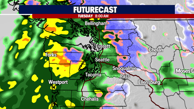 Seattle weather: Wet and breezy late Monday and Tuesday