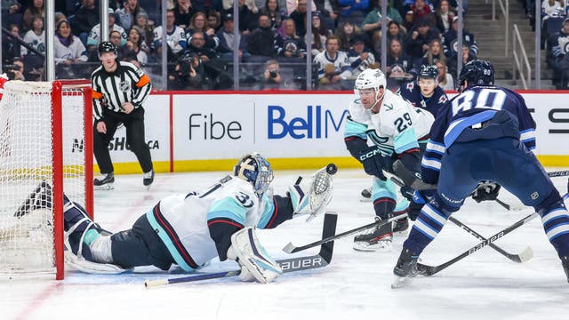 Philipp Grubauer makes 38 saves, but Kraken fall 3-2 to Jets in shootout