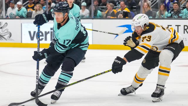 Late goal from Jake DeBrusk sinks Kraken in 6-5 loss to Bruins