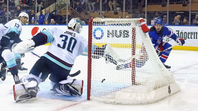 Kraken drop third straight in 6-3 loss to Rangers