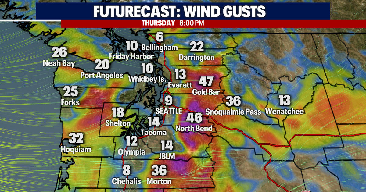 Seattle weather: Gusty winds in Cascade foothills Thursday | FOX 13 Seattle