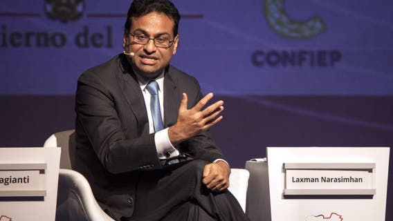 Starbucks new CEO Laxman Narasimhan takes his seat