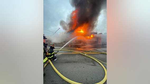 Crews battle fire at vacant building in Lake City