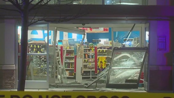 Truck crashes into Lynnwood CVS, damages entrance; 1 person arrested