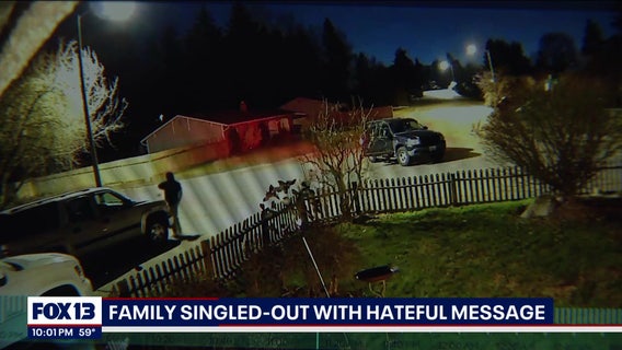 Everett family frustrated after car tagged with racist graffiti