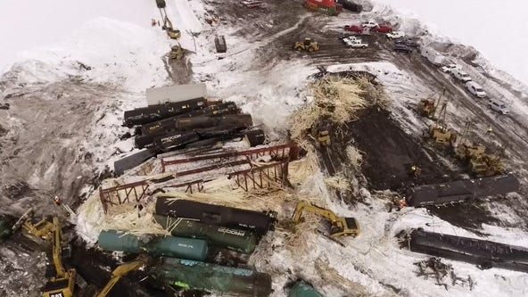 70-car train derails in North Dakota, spills hazardous materials: officials