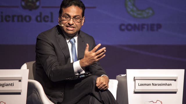 Starbucks new CEO Laxman Narasimhan takes his seat