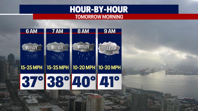 Expect low visibilities, wintery mix, and gusty winds tomorrow morning