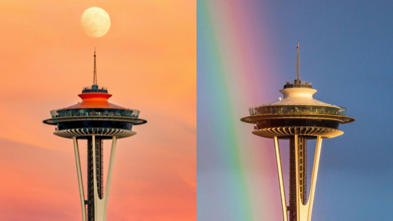 Space Needle being repainted from Galaxy Gold back to Astronaut