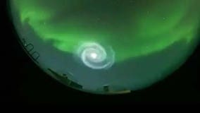 See the mysterious spiral swirling in Alaska sky amid aurora borealis