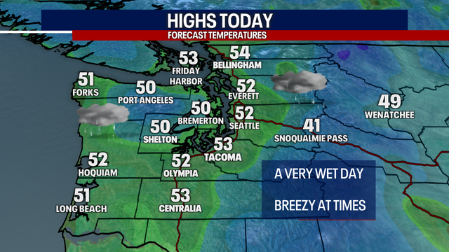 Seattle weather: Widespread rain Thursday, drier Friday