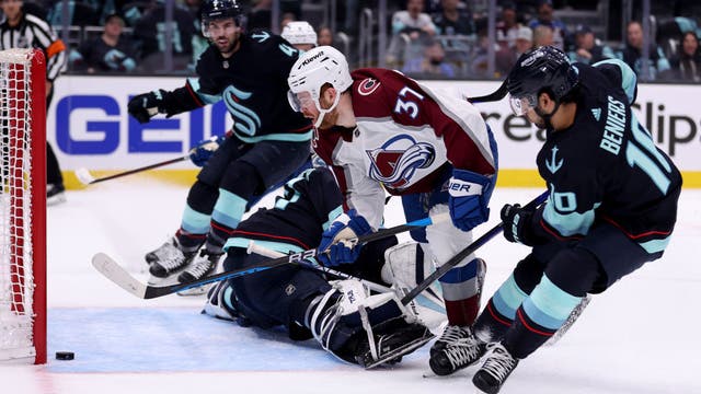 MacKinnon, Rantanen sink Kraken in 6-4 loss to Avalanche in Game 3
