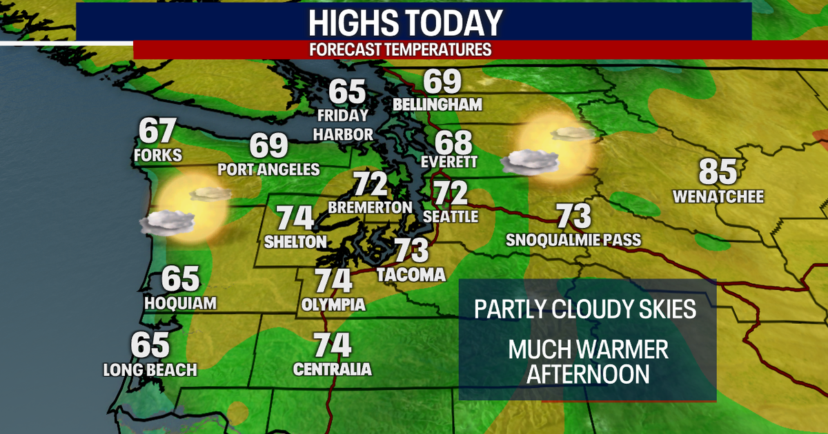Partly cloudy with warmer temps Tuesday and Wednesday | FOX 13 Seattle