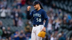 Luis Castillo gets 1,000th career strikeout, Mariners blast A's 11-2