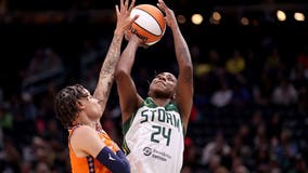 Jewell Loyd scores 33 points, Storm fall 85-79 to Sun
