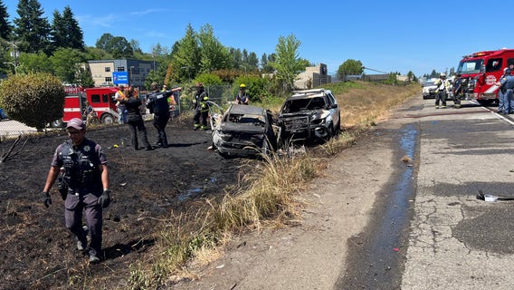 Deputies: Suspect arrested after armed carjacking, pursuit, fires on I-5 in Pierce County