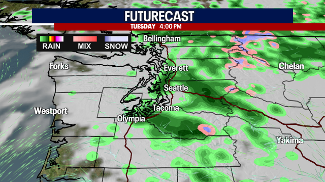 Seattle weather: One more cool and wet day Tuesday
