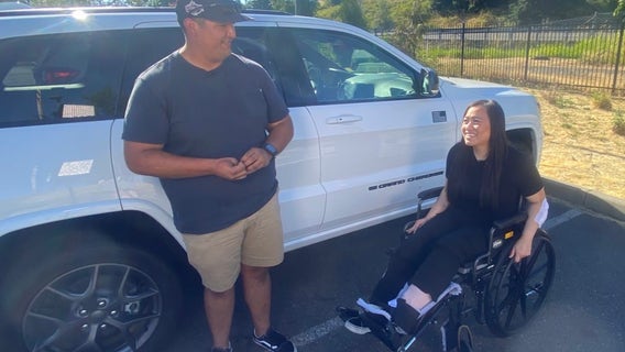 Auburn motorcyclist left for dead by hit-and-run driver meets 'guardian angel' who helped save her