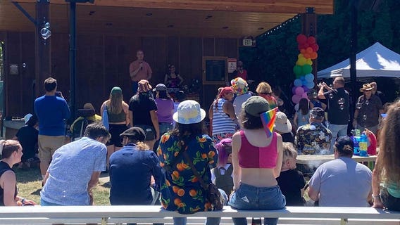 Heavy police presence at Arlington Pride celebration as group protests nearby