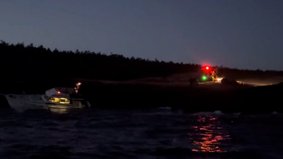VIDEO: Coast Guard rescue 3 from trapped ship near Lopez Island