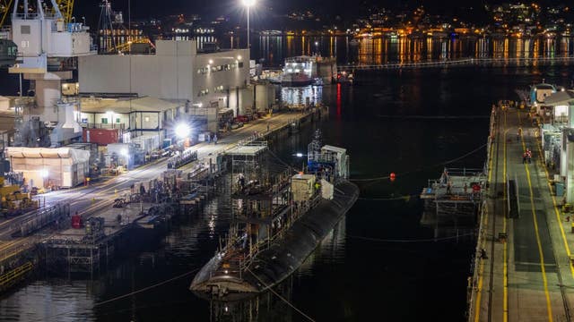 New images of badly damaged Navy nuclear submarine being repaired in Bremerton