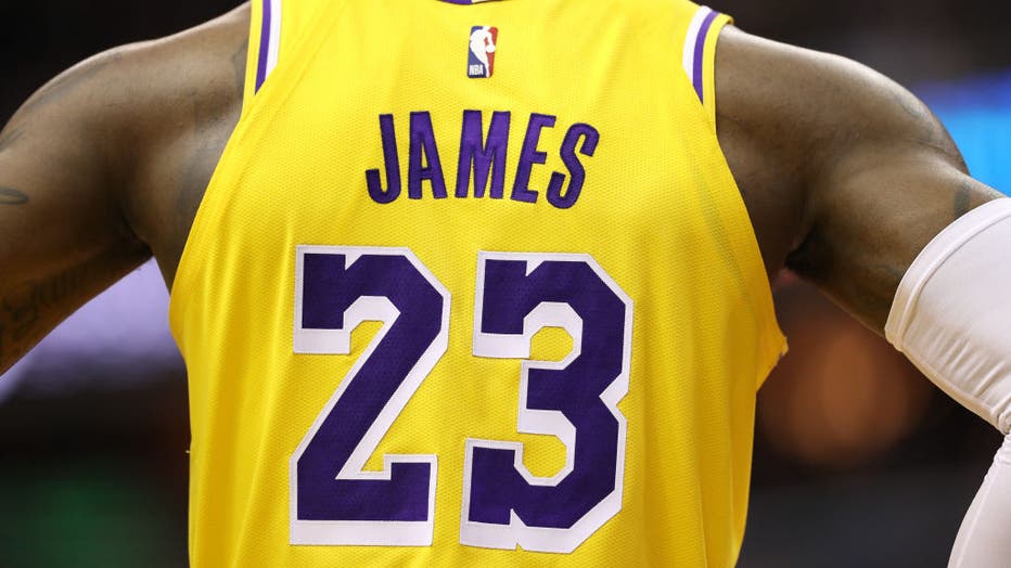 Los Angeles Lakers Lebron James Jersey Yellow - Burned Sports