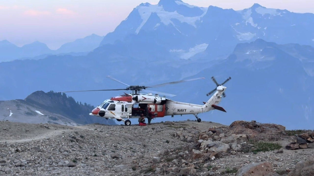 Naval Air Station Whidbey Island SAR team conduct 3 mountain