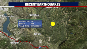 Small earthquake shakes Puget Sound area and foothills