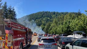 Lanes reopen on I-90 near Preston after crash, brush fires