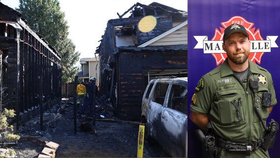 Snohomish Co. sheriff's sergeant honored for rescuing 2 from burning home in Marysville