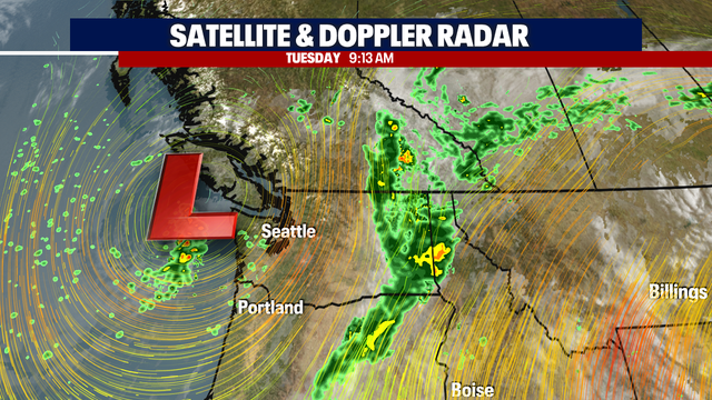 Cooler and cloudier Tuesday, evening showers