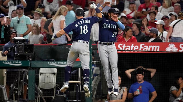 Cade Marlowe's go-ahead grand slam in 9th carries Mariners to 5-3 win over Angels