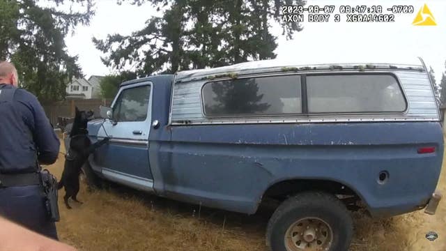 WATCH: K9 Eddie locates 2 car theft suspects in Pierce County