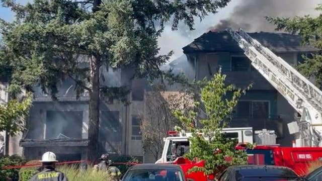Large fire breaks out at Bellevue apartment building; 56 units affected