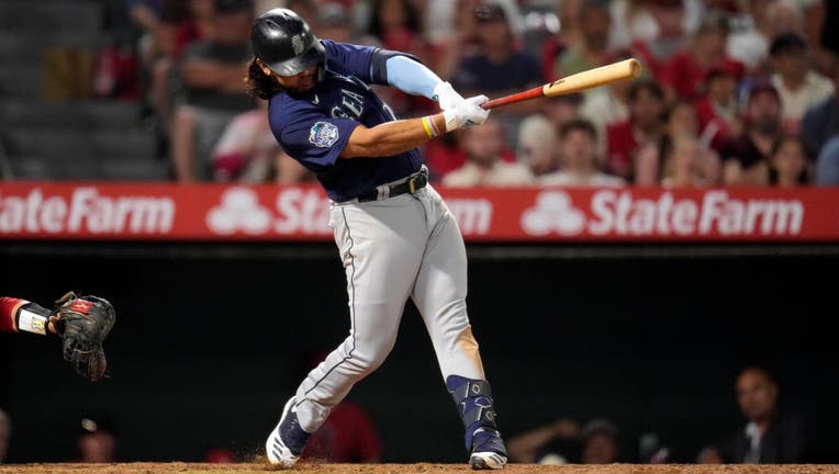 Seattle Mariners third baseman Eugenio Suarez celebrates his two-run  News Photo - Getty Images