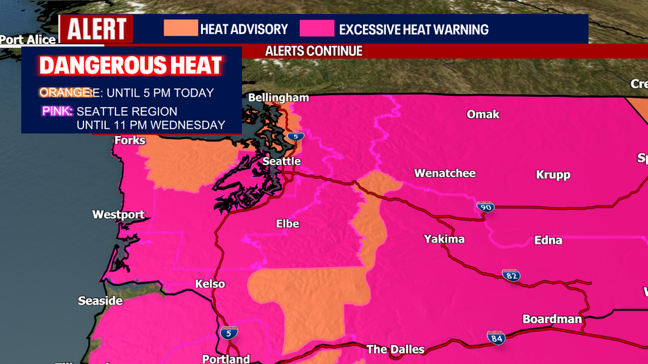 Red Flag Warning, Wind Advisory and Excessive Heat Warning