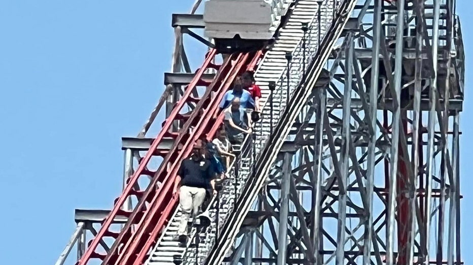 Ohio amusement park guests evacuate 205 foot tall roller coaster