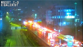 Several injured in crash involving 2 cars on I-5 in Seattle