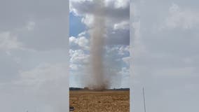 Huge dust devil caught on camera in Central Illinois