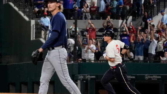 Rangers back on top of AL West after 8-5 win in opener over Mariners, and a loss by Astros