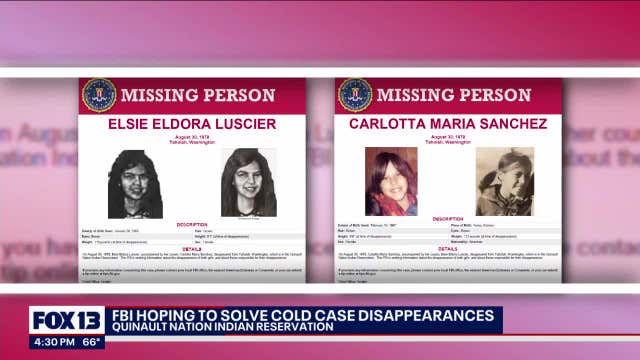 FBI looking for information on 40+ year disappearance of 2 Quinault Nation girls